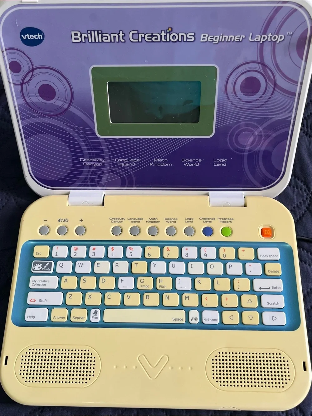 VTech Brilliant Creations Laptop & Mouse Blue Beginner Laptop Tested Working